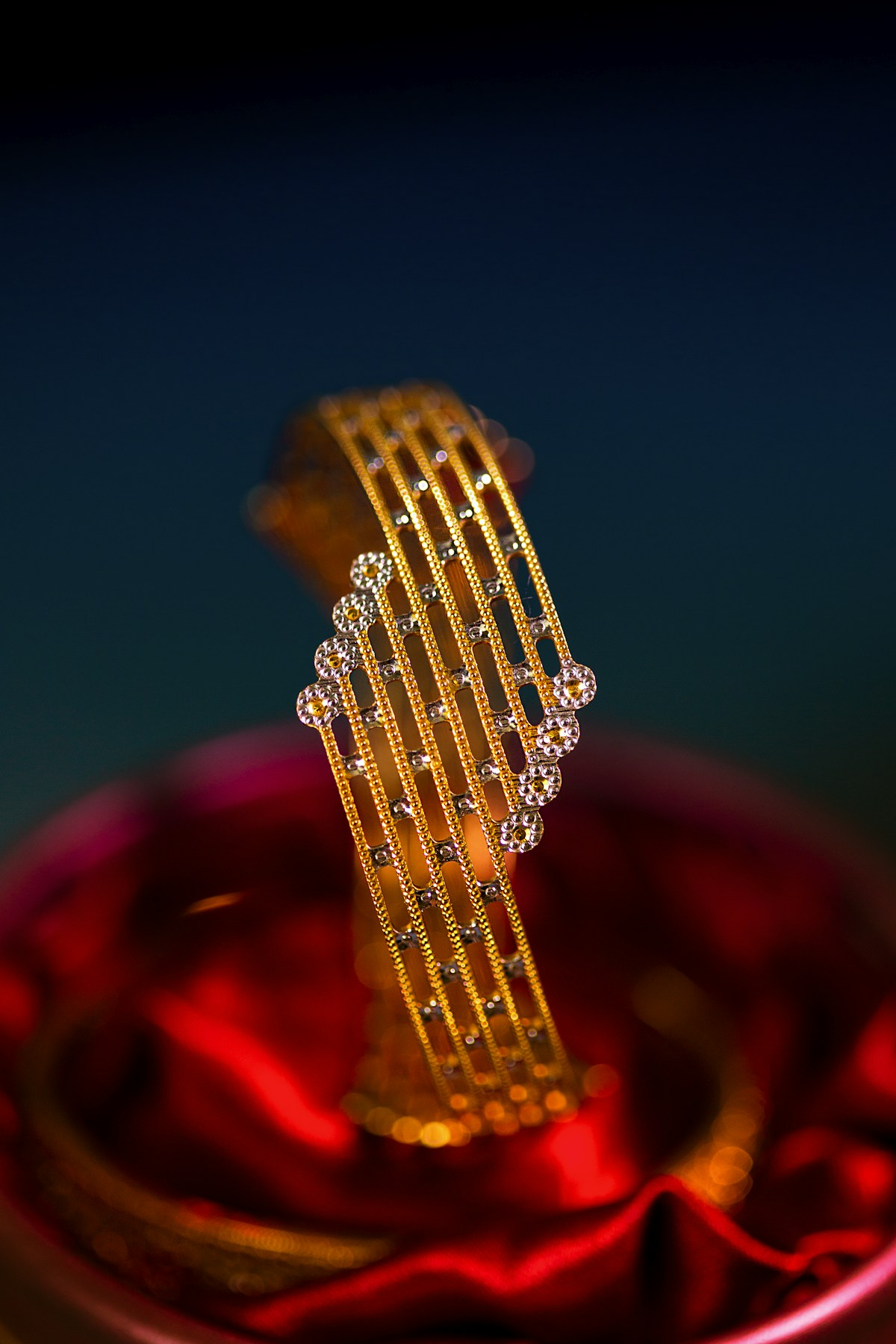 Gold bangles handcrafted at the SPG atelier
