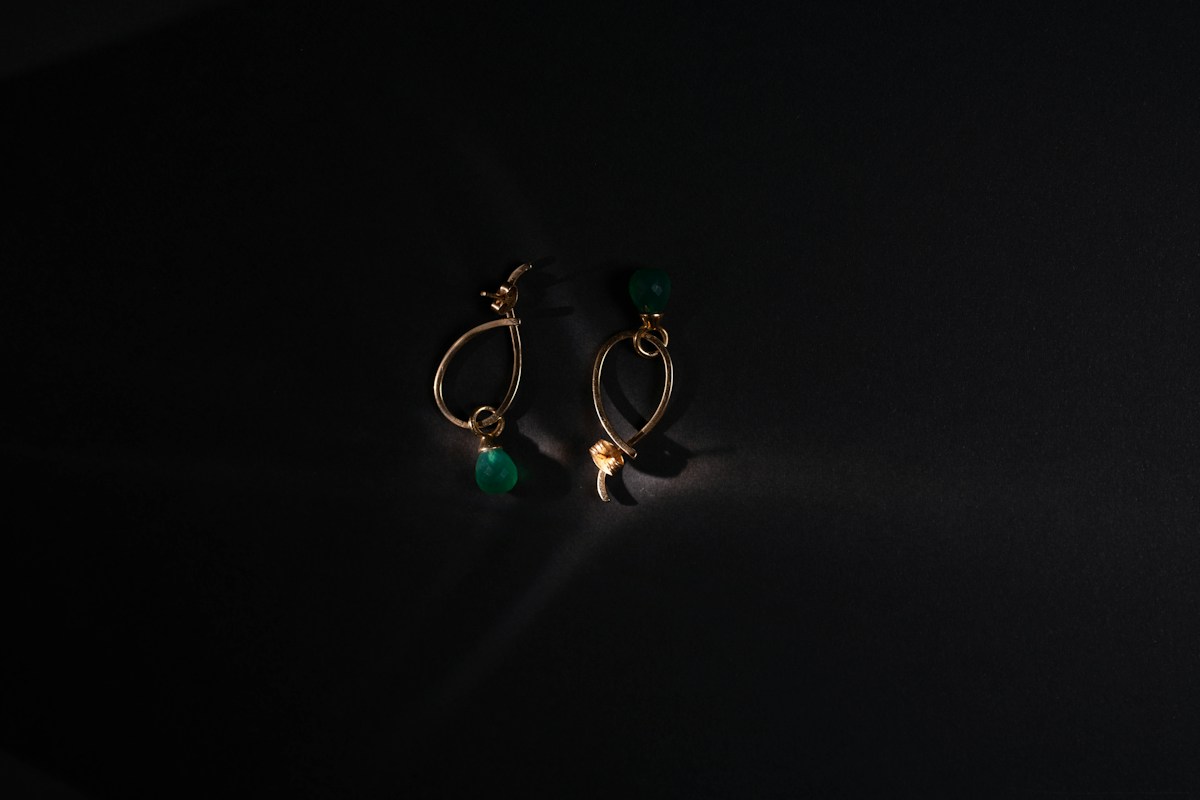 Gemstone drop earrings — the Birthstone Name Pendant design