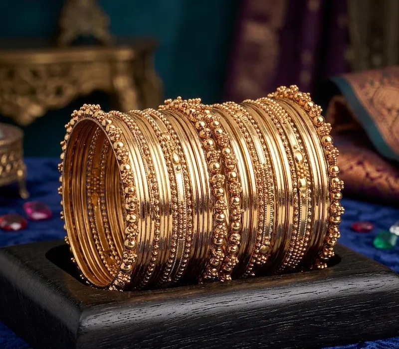 Gold bangles — the Heart Bracelet design